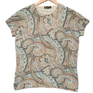 VTG Loro Piana Cashmere Jacquard Sweater Quite Luxury Heritage Italy Paisley 90s